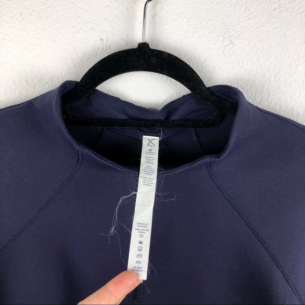 🦚 LULULEMON Kicking Asphalt Jacket 1/2 Zip Blue - Picture 4 of 8